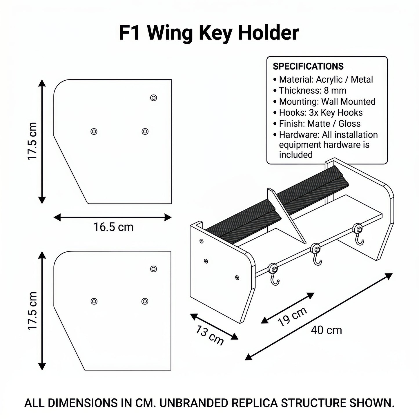 F1 Wing Key Holder